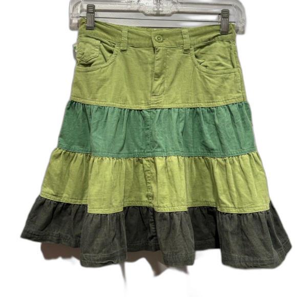 NWT The Children's Place Skirt Midi Tiered Adjustable Corduroy Cotton Girls 10 - Picture 1 of 7